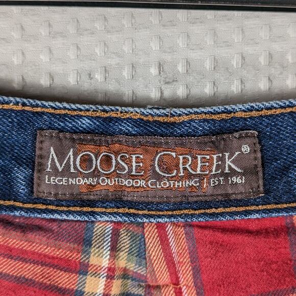 Moose Creek 34x32 Flannel Lined Jeans Plaid Interior Blue Denim Workwear Defect - Picture 5 of 6